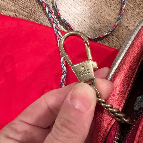 SOLD🚫Gucci trapuntata camera crossbody shoulder blue red quilted bag - Picture 10 of 15